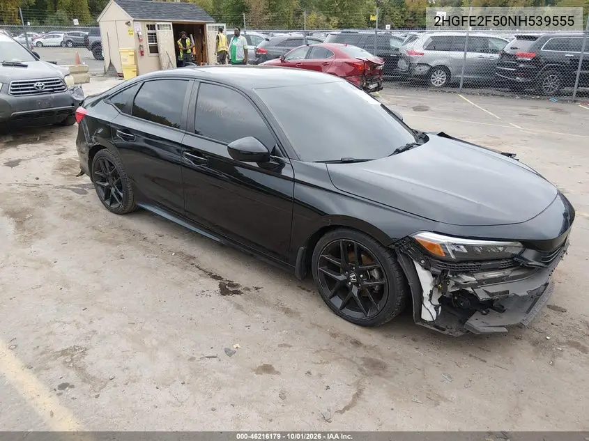 HONDA CIVIC 2022, VIN 2HGFE2F50NH539555