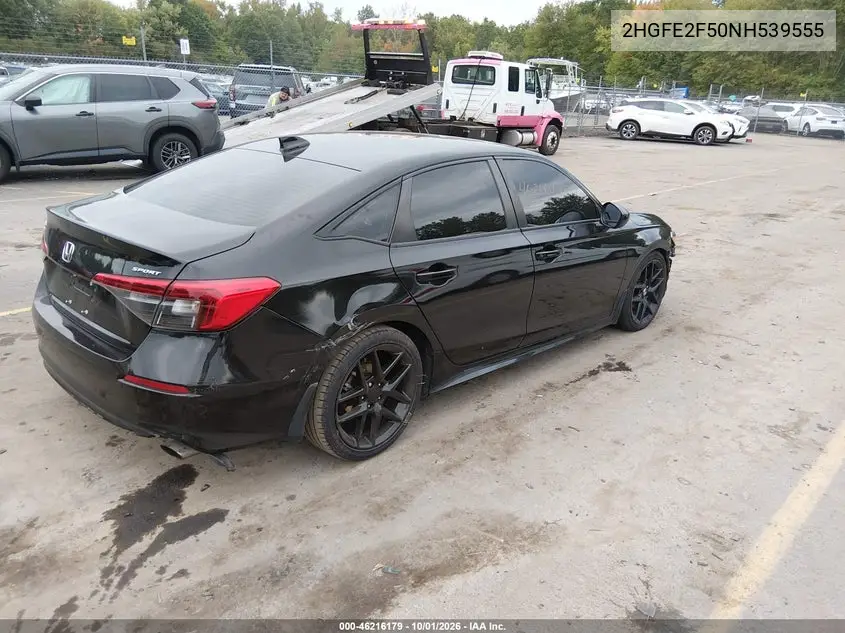 2022 HONDA CIVIC VIN 2HGFE2F50NH539555 — фото 4