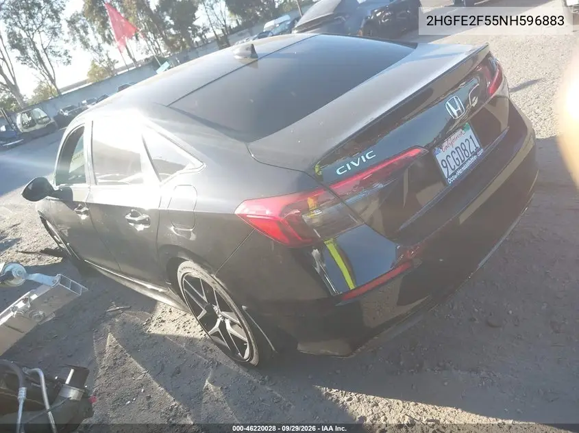 2022 HONDA CIVIC VIN 2HGFE2F55NH596883 — фото 3