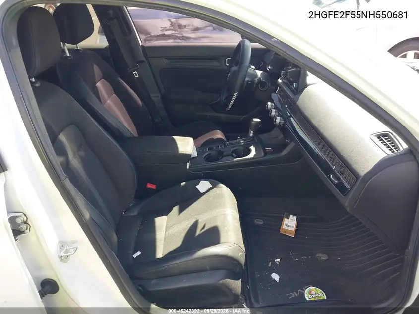 2022 HONDA CIVIC VIN 2HGFE2F55NH550681 — фото 5