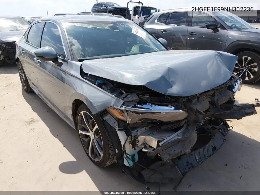 HONDA CIVIC 2022, VIN 2HGFE1F99NH302236