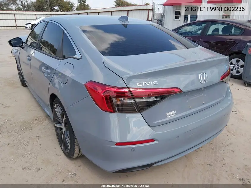 2022 HONDA CIVIC VIN 2HGFE1F99NH302236 — фото 3