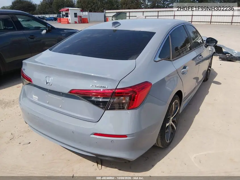 2022 HONDA CIVIC VIN 2HGFE1F99NH302236 — фото 4