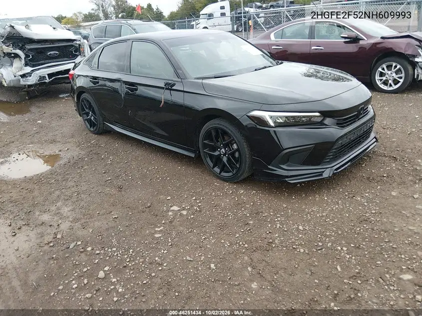 HONDA CIVIC 2022, VIN 2HGFE2F52NH609993