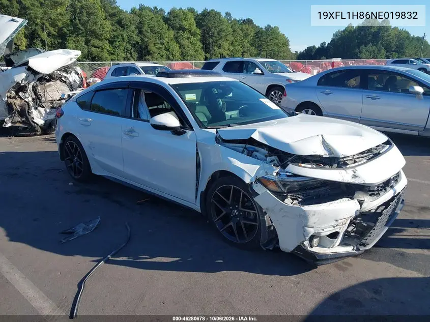 HONDA CIVIC 2022, VIN 19XFL1H86NE019832