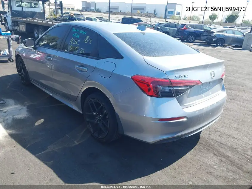 2022 HONDA CIVIC VIN 2HGFE2F56NH599470 — фото 3