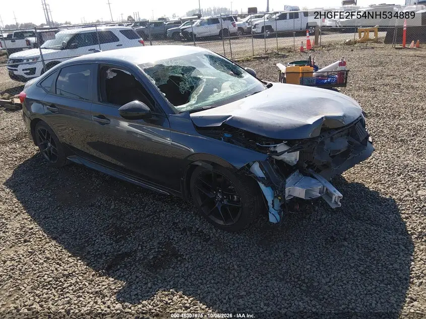 HONDA CIVIC 2022, VIN 2HGFE2F54NH534889