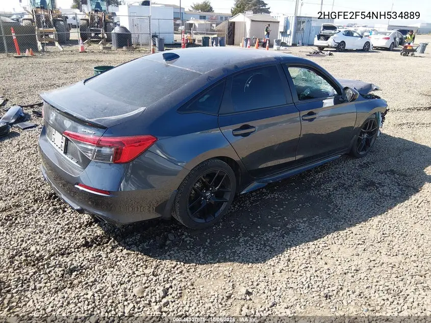 2022 HONDA CIVIC VIN 2HGFE2F54NH534889 — фото 4