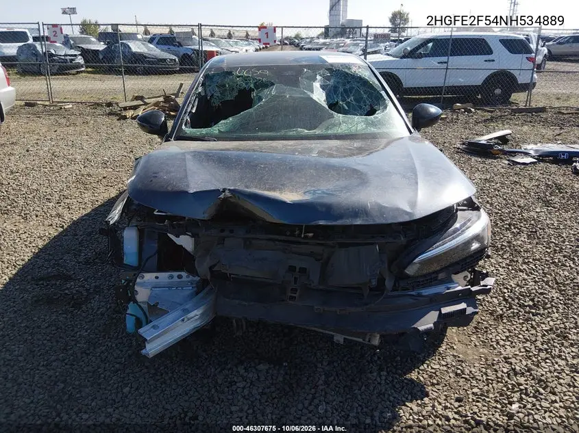 2022 HONDA CIVIC VIN 2HGFE2F54NH534889 — фото 6