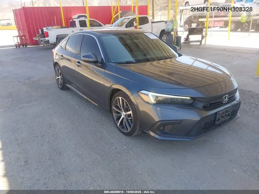 HONDA CIVIC 2022, VIN 2HGFE1F90NH308328