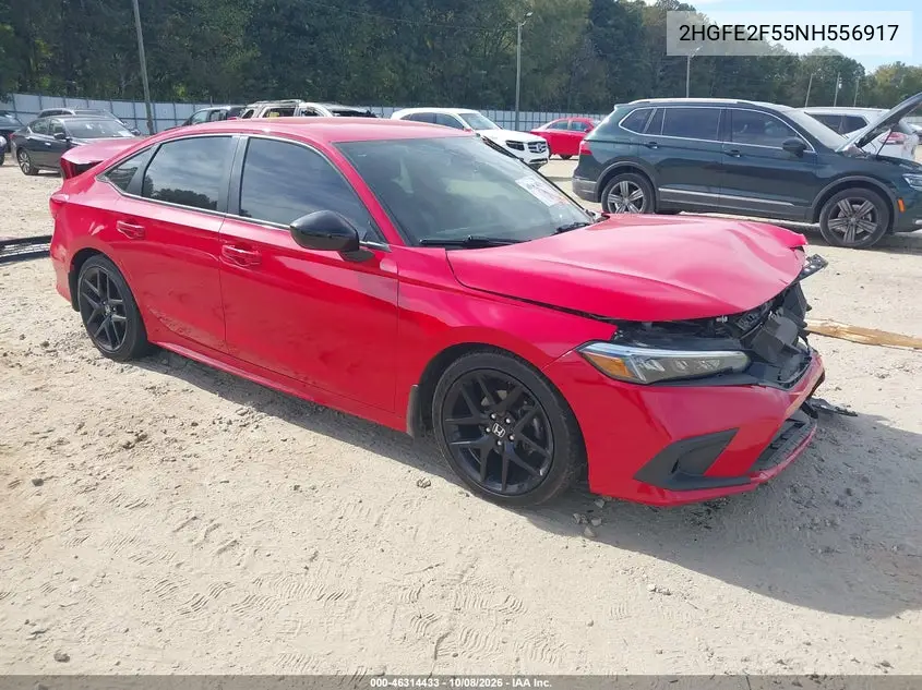 HONDA CIVIC 2022, VIN 2HGFE2F55NH556917