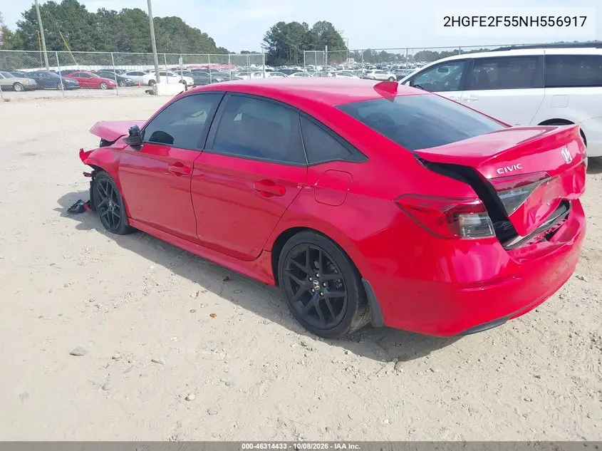 2022 HONDA CIVIC VIN 2HGFE2F55NH556917 — фото 3