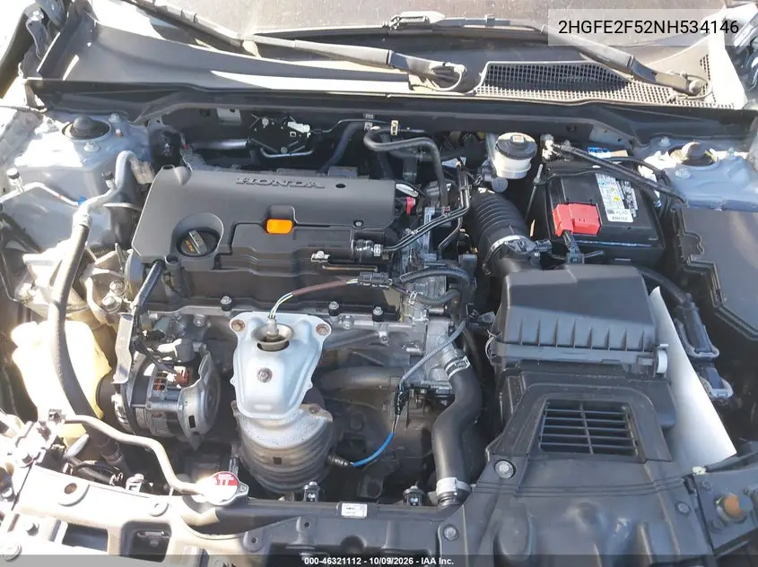 2022 HONDA CIVIC VIN 2HGFE2F52NH534146 — фото 10