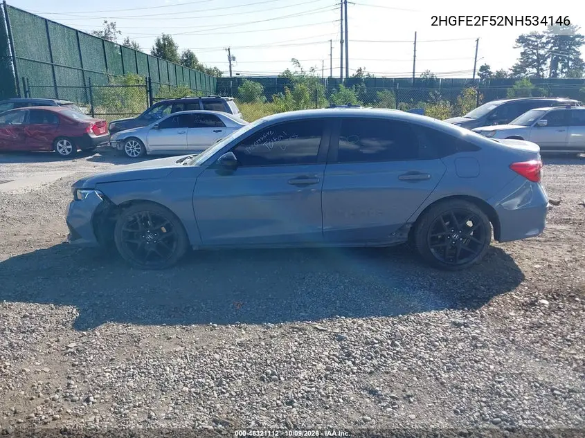 2022 HONDA CIVIC VIN 2HGFE2F52NH534146 — фото 14
