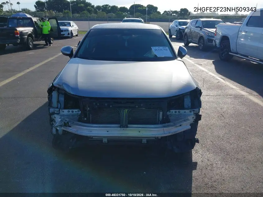 2022 HONDA CIVIC VIN 2HGFE2F23NH509343 — фото 6