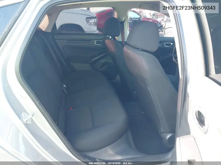 2022 HONDA CIVIC VIN 2HGFE2F23NH509343 — фото 8