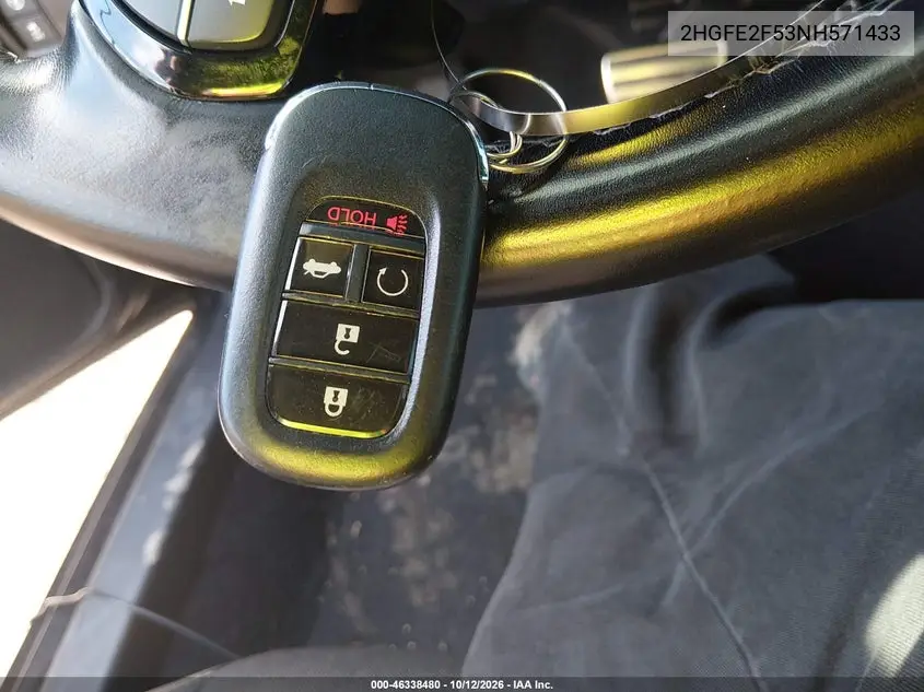 2022 HONDA CIVIC VIN 2HGFE2F53NH571433 — фото 11