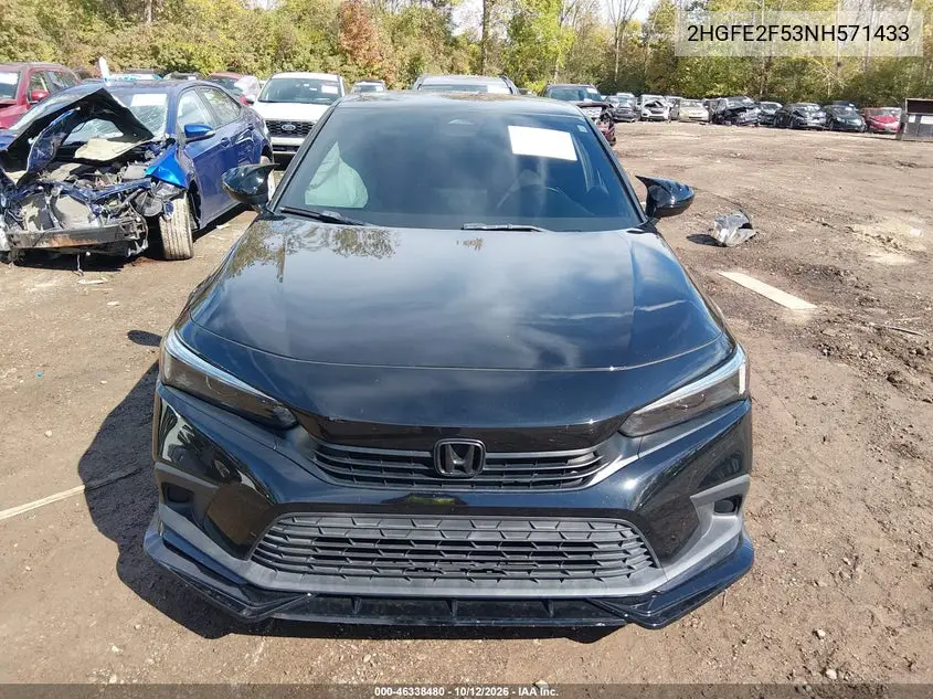 2022 HONDA CIVIC VIN 2HGFE2F53NH571433 — фото 12