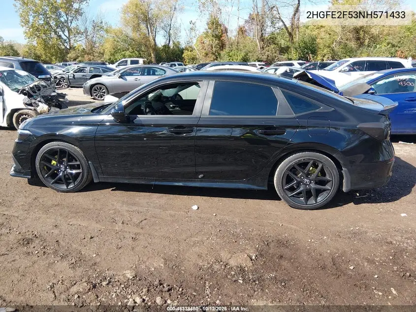 2022 HONDA CIVIC VIN 2HGFE2F53NH571433 — фото 14