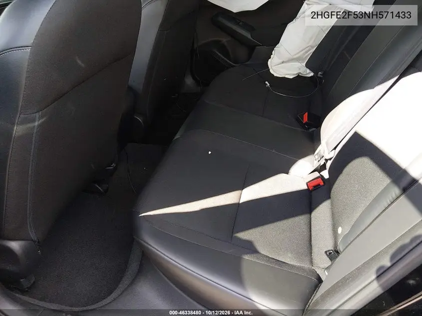 2022 HONDA CIVIC VIN 2HGFE2F53NH571433 — фото 8
