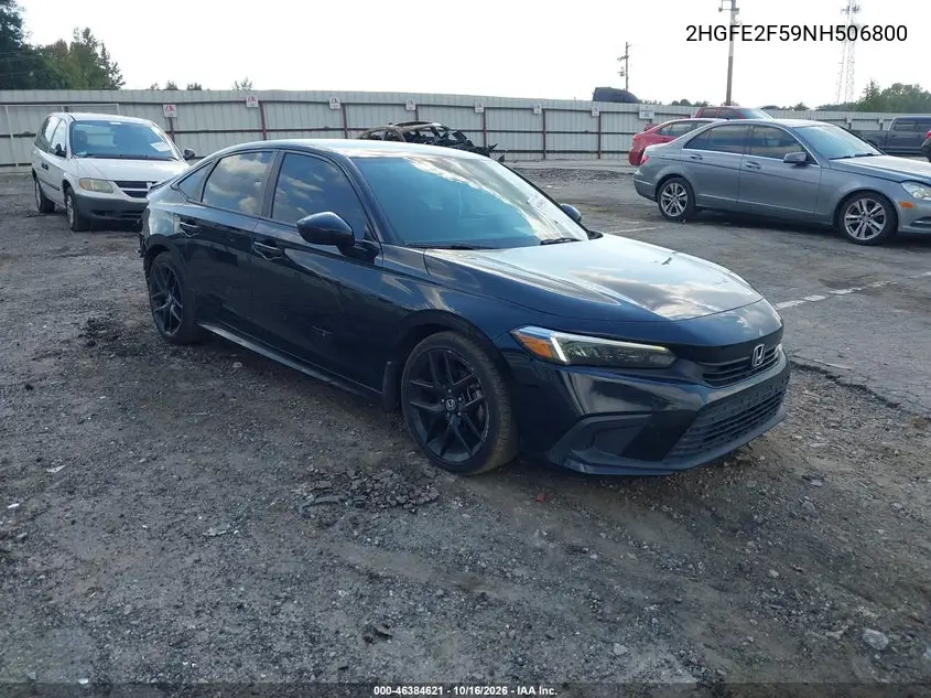 HONDA CIVIC 2022, VIN 2HGFE2F59NH506800