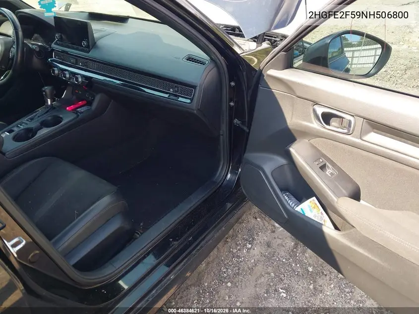 2022 HONDA CIVIC VIN 2HGFE2F59NH506800 — фото 5