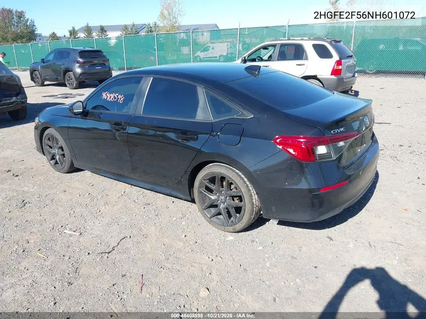 2022 HONDA CIVIC VIN 2HGFE2F56NH601072 — фото 3