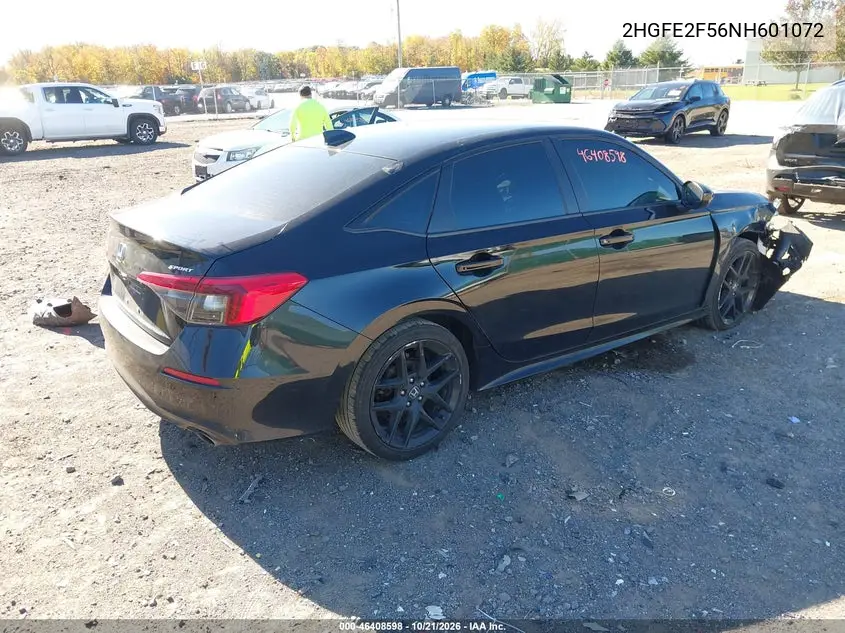2022 HONDA CIVIC VIN 2HGFE2F56NH601072 — фото 4