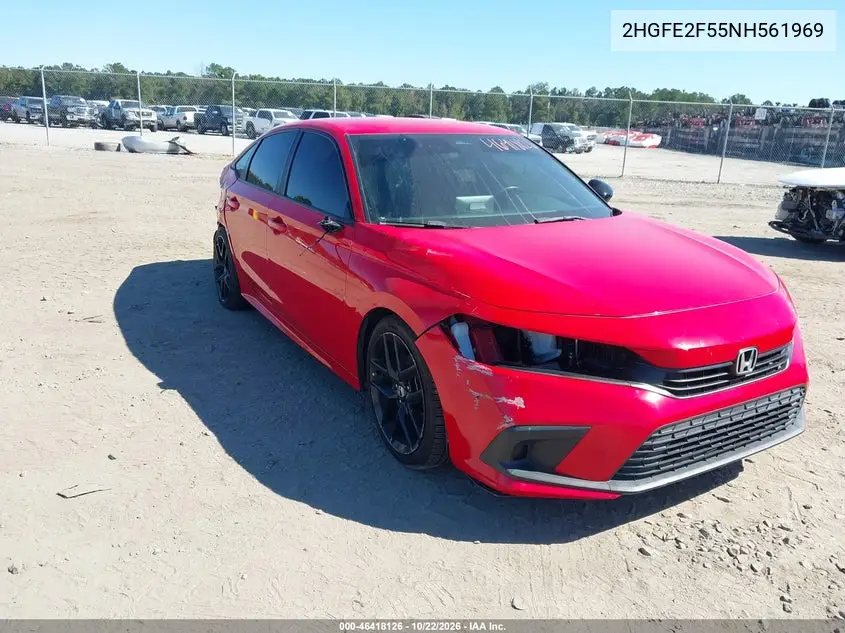 HONDA CIVIC 2022, VIN 2HGFE2F55NH561969