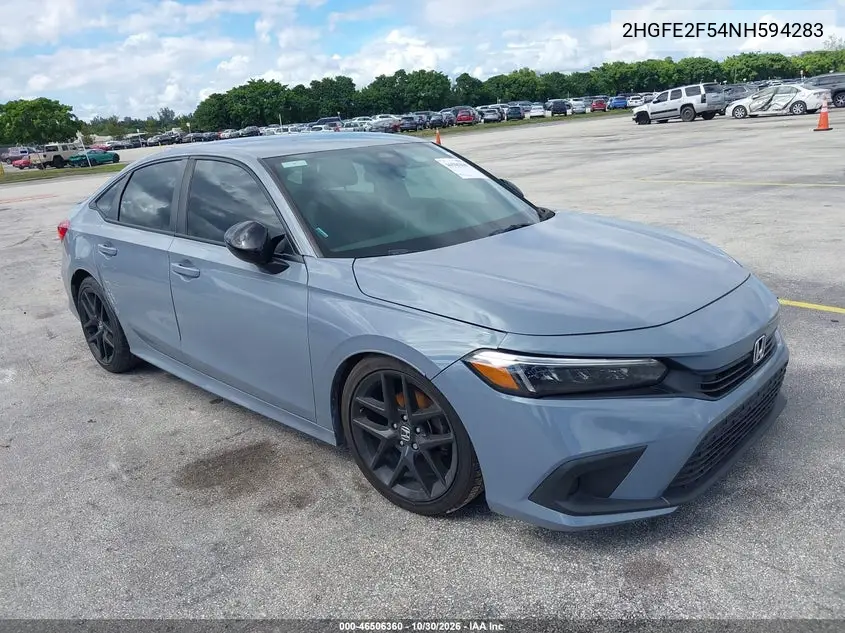 HONDA CIVIC 2022, VIN 2HGFE2F54NH594283