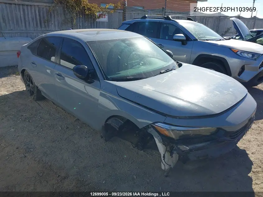 2023 HONDA CIVIC VIN 2HGFE2F52PH103969 — фото 14