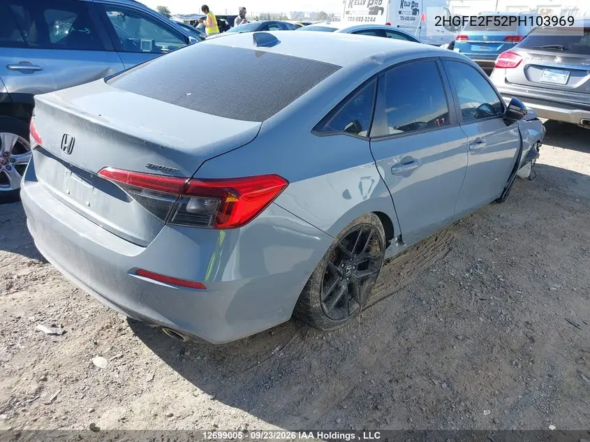 2023 HONDA CIVIC VIN 2HGFE2F52PH103969 — фото 4