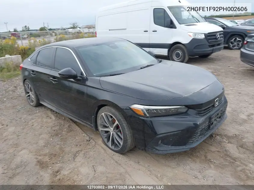 HONDA CIVIC 2023, VIN 2HGFE1F92PH002606