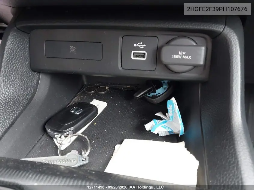 2023 HONDA CIVIC VIN 2HGFE2F39PH107676 — фото 10
