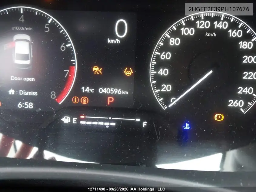 2023 HONDA CIVIC VIN 2HGFE2F39PH107676 — фото 14