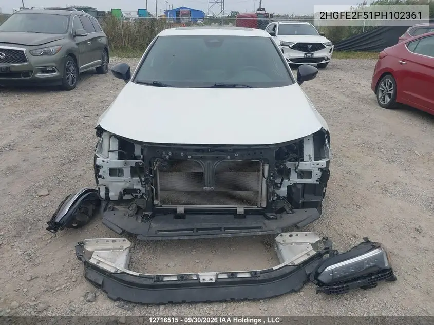 2023 HONDA CIVIC VIN 2HGFE2F51PH102361 — фото 13