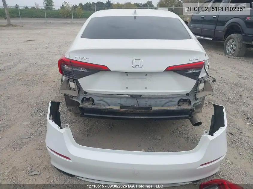 2023 HONDA CIVIC VIN 2HGFE2F51PH102361 — фото 17