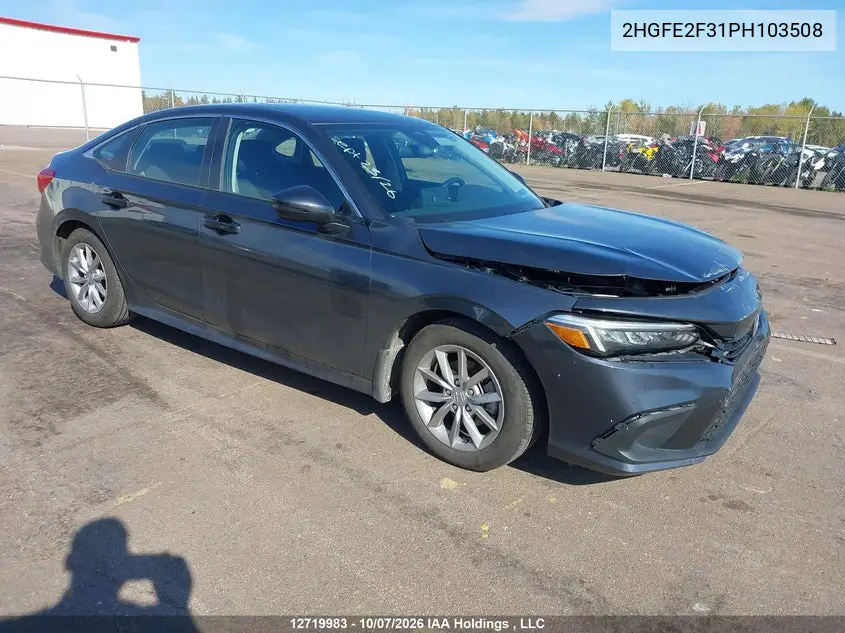 HONDA CIVIC 2023, VIN 2HGFE2F31PH103508