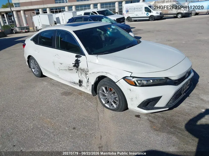 HONDA CIVIC 2023, VIN 2HGFE2F35PH112020