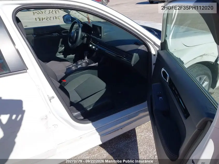 2023 HONDA CIVIC VIN 2HGFE2F35PH112020 — фото 5