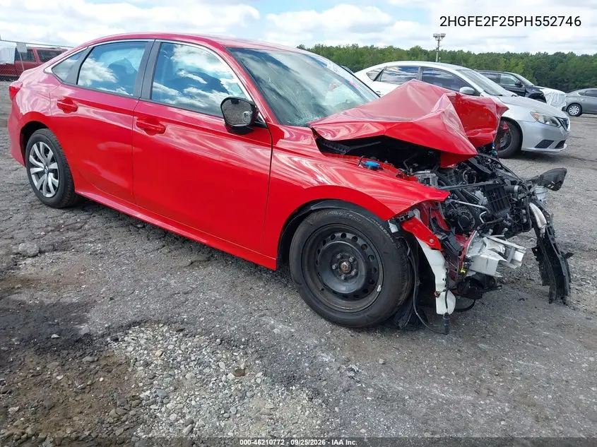 HONDA CIVIC 2023, VIN 2HGFE2F25PH552746
