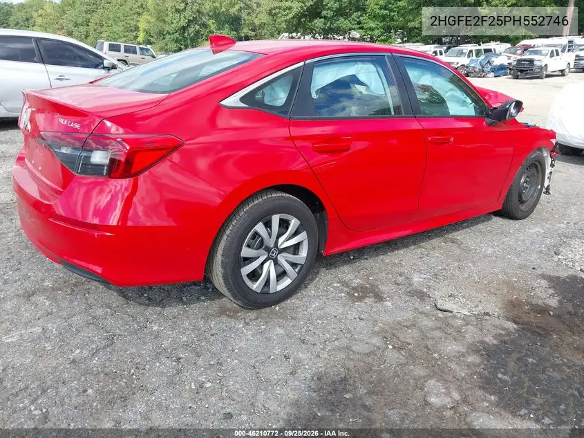 2023 HONDA CIVIC VIN 2HGFE2F25PH552746 — фото 4