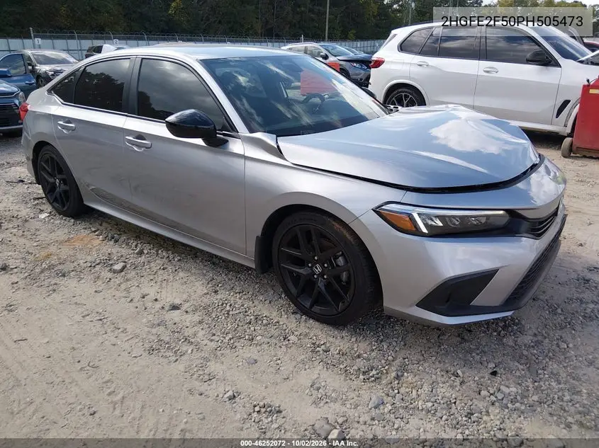 HONDA CIVIC 2023, VIN 2HGFE2F50PH505473