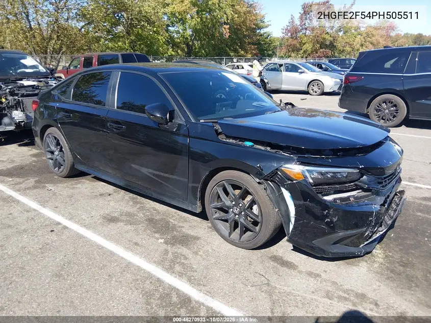 HONDA CIVIC 2023, VIN 2HGFE2F54PH505511