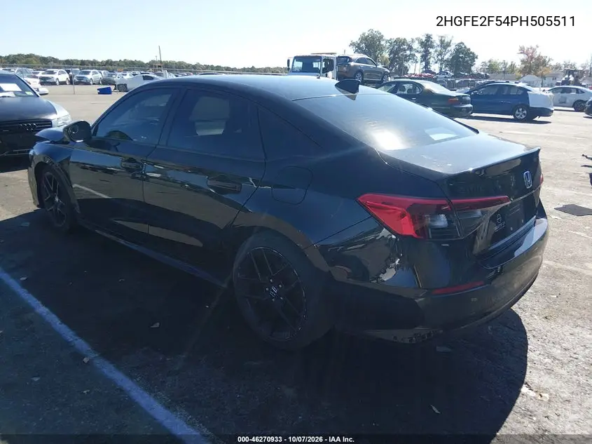 2023 HONDA CIVIC VIN 2HGFE2F54PH505511 — фото 3