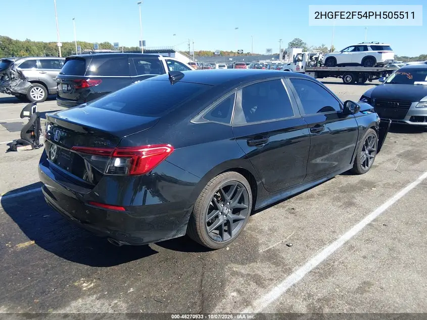 2023 HONDA CIVIC VIN 2HGFE2F54PH505511 — фото 4