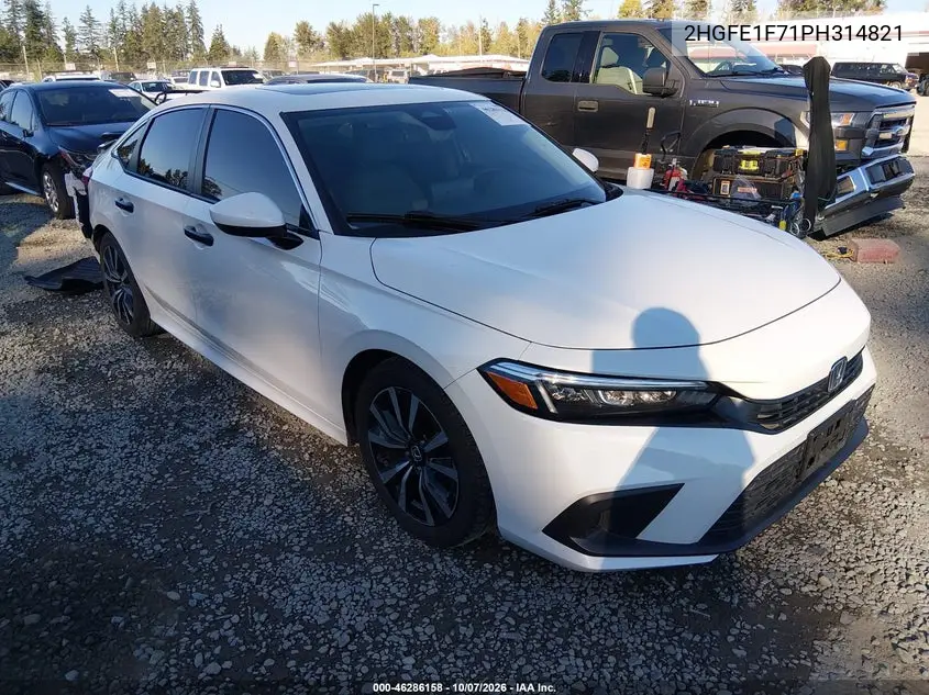 HONDA CIVIC 2023, VIN 2HGFE1F71PH314821