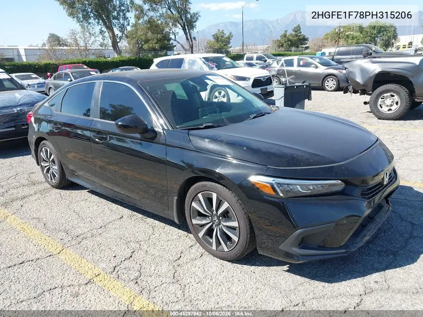 HONDA CIVIC 2023, VIN 2HGFE1F78PH315206