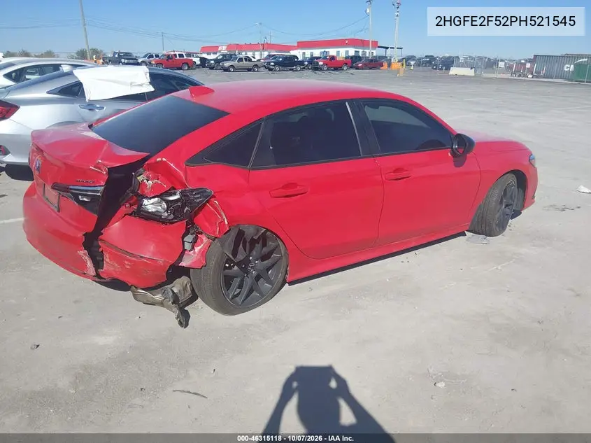 2023 HONDA CIVIC VIN 2HGFE2F52PH521545 — фото 4