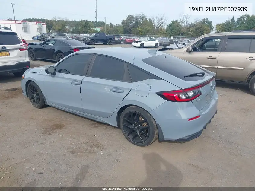 2023 HONDA CIVIC VIN 19XFL2H87PE007939 — фото 3